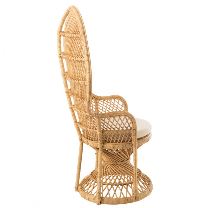 CHAIR PEACOCK CROSSED RATTAN NATURAL 133 - CHAIRS, STOOLS